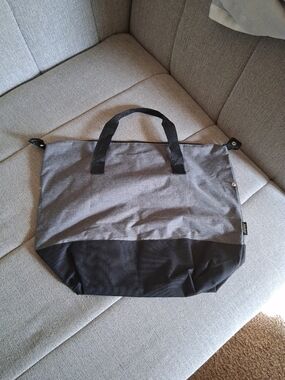 AARP Gray and Black Women's Travel Tote Bag with Top Handles, Like New